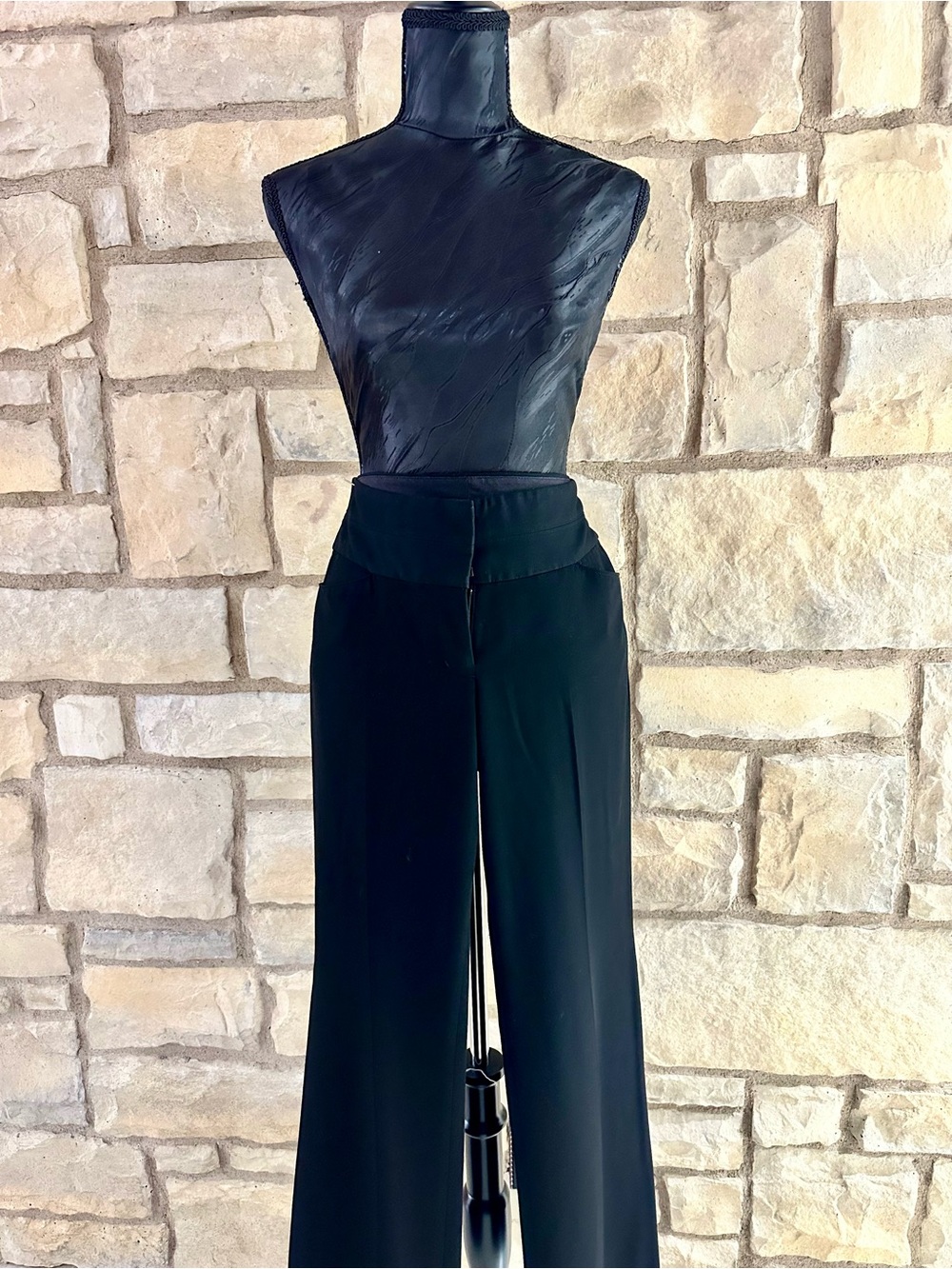 4R Express Black Wide-Leg High-Rise Pants